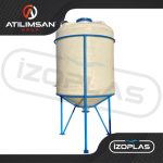 3 Ton Polietilen Silo Tank Metal Ayaklı