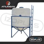 5 Tonluk Plastik Silo Tankı Metal Ayaklı